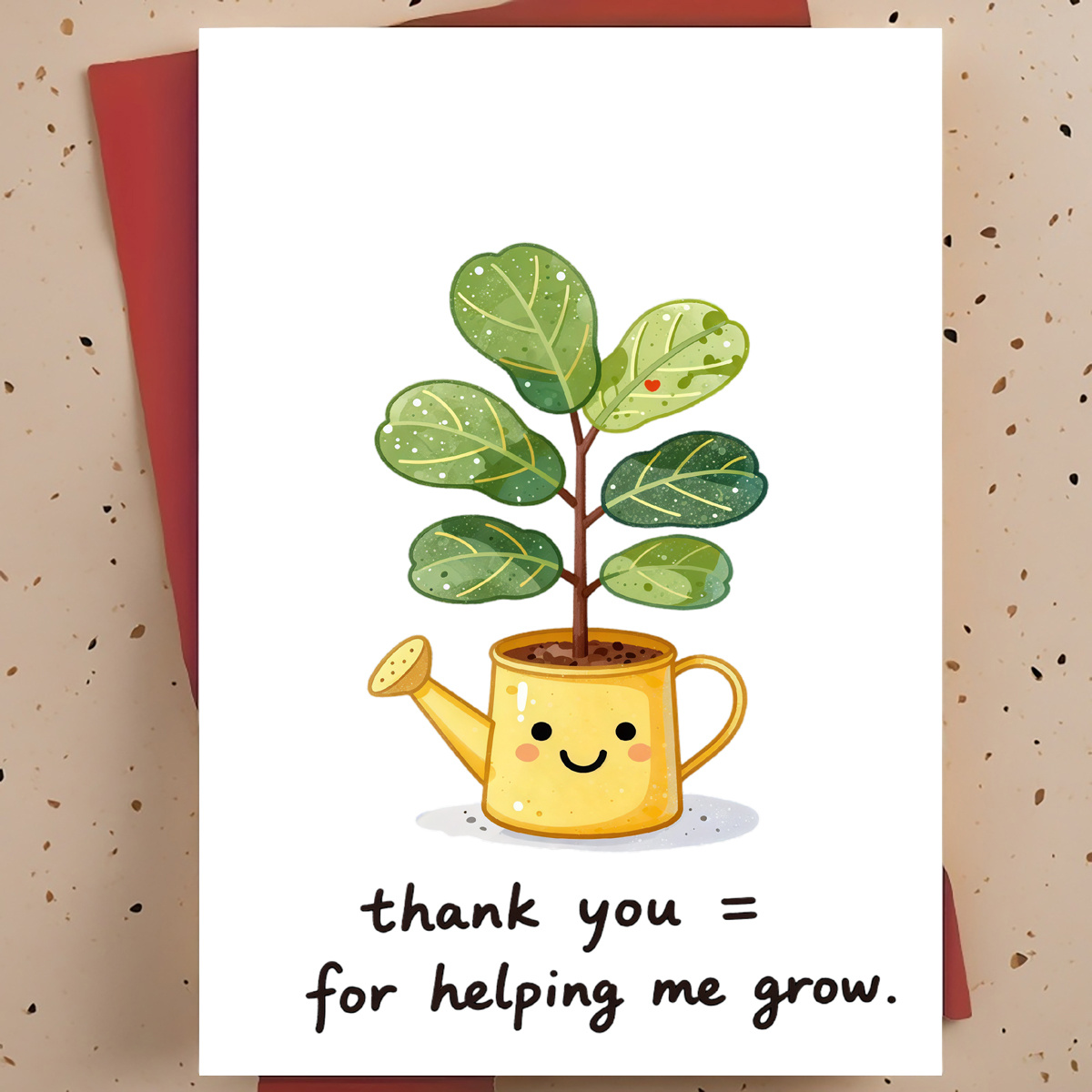 The Plant Parent - 1 biglietto di ringraziamento dolce e