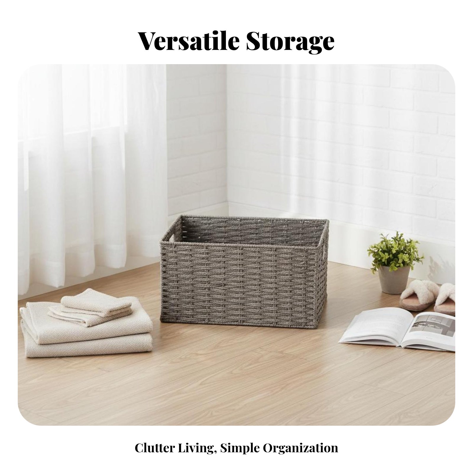 Is Plant Parent Free To Use - Contenitore portaoggetti intrecciato in stile giapponese,