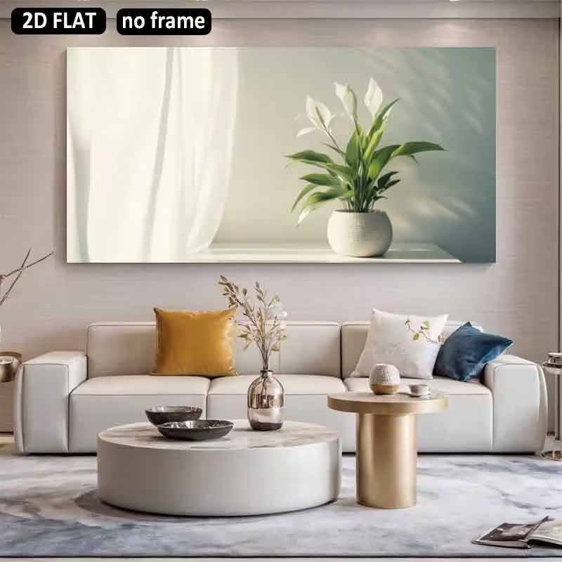 1 pezzo (senza cornice), stamp - Peace Lily White recensione e prezzo