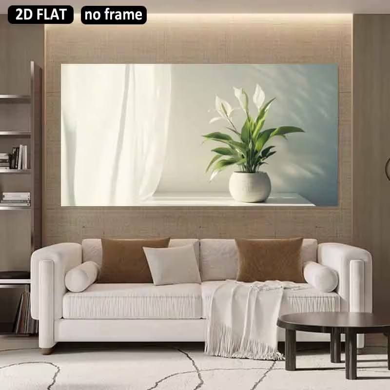 Stampa su Tela 2D Piatta, 1 Pe - Peace Lily White recensione e prezzo